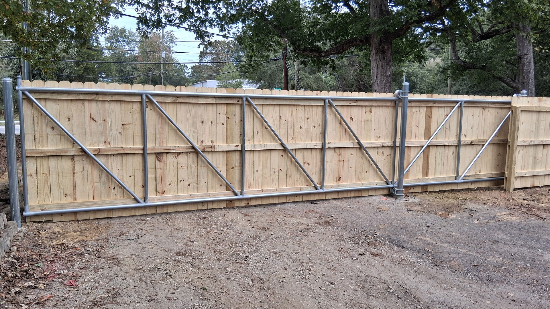 An example of a project completed by Etowah Fences, a company that offers outdoor property improvement services like fencing, gates, pergolas, sheds, chicken coops and more in Metro Atlanta and North Georgia