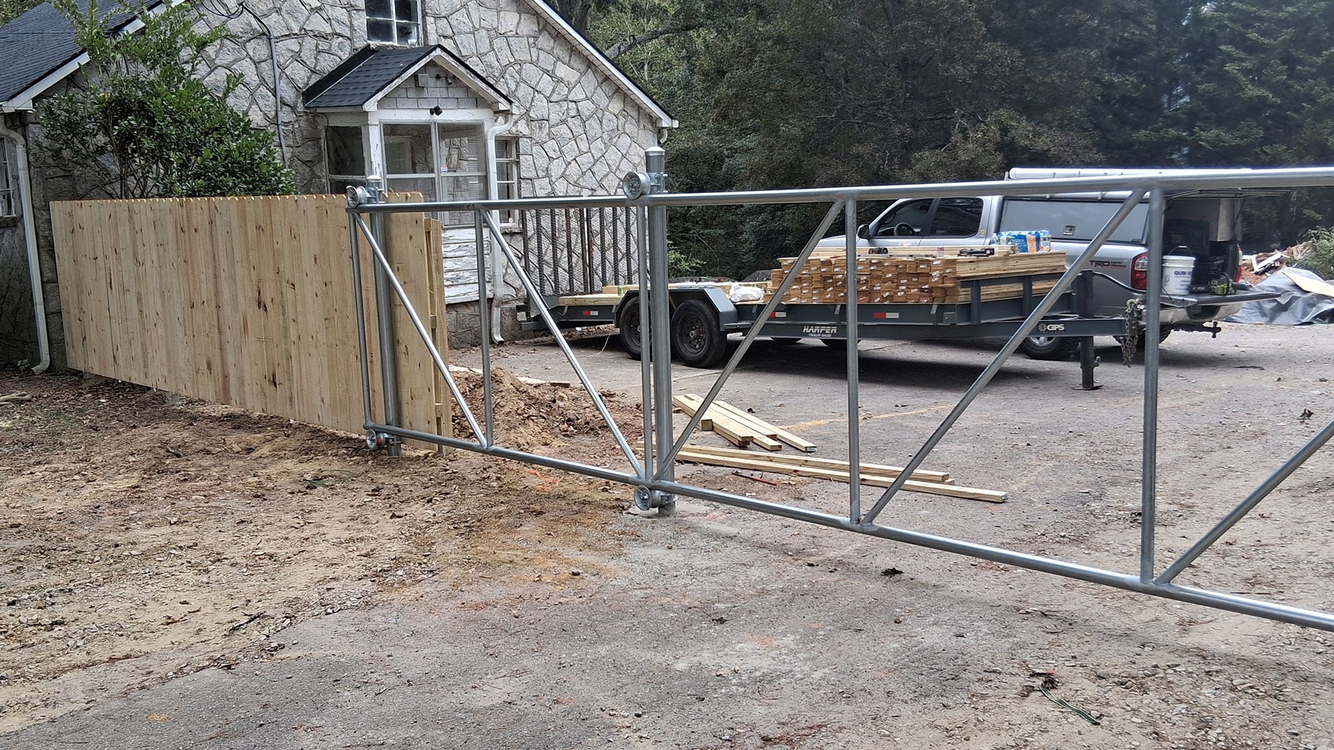 An example of a project completed by Etowah Fences, a company that offers outdoor property improvement services like fencing, gates, pergolas, sheds, chicken coops and more in Metro Atlanta and North Georgia